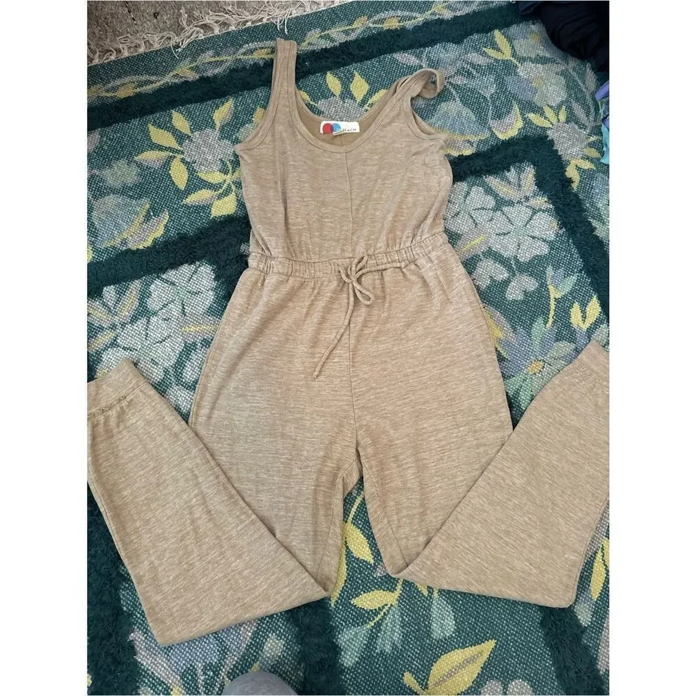 Free People FP Beach Bicoastal Romper Jumpsuit Tan XS